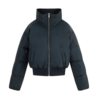 (Women) CALVIN KLEIN High Neck Down Jacket in Graphite Grey. J224589
