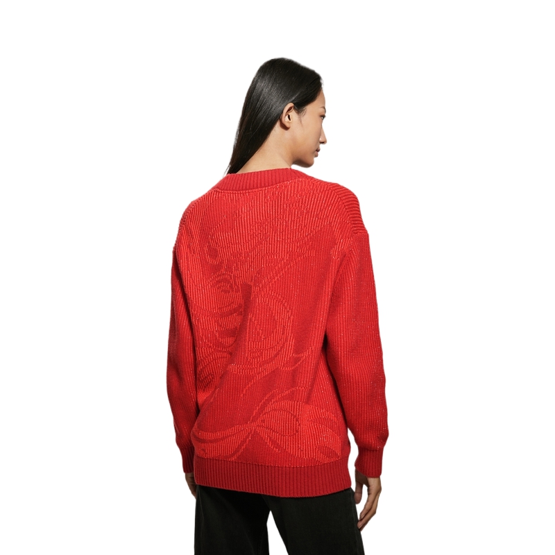 Purchase (Women) Calvin Klein  Jacquard Dragon V-Neck Cardigan Sweater. J222861