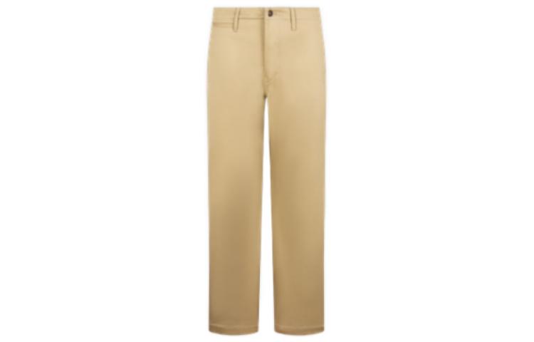 (Women) CALVIN KLEIN  Khaki Loose Fit Straight Zip Casual Pants. 40807ST