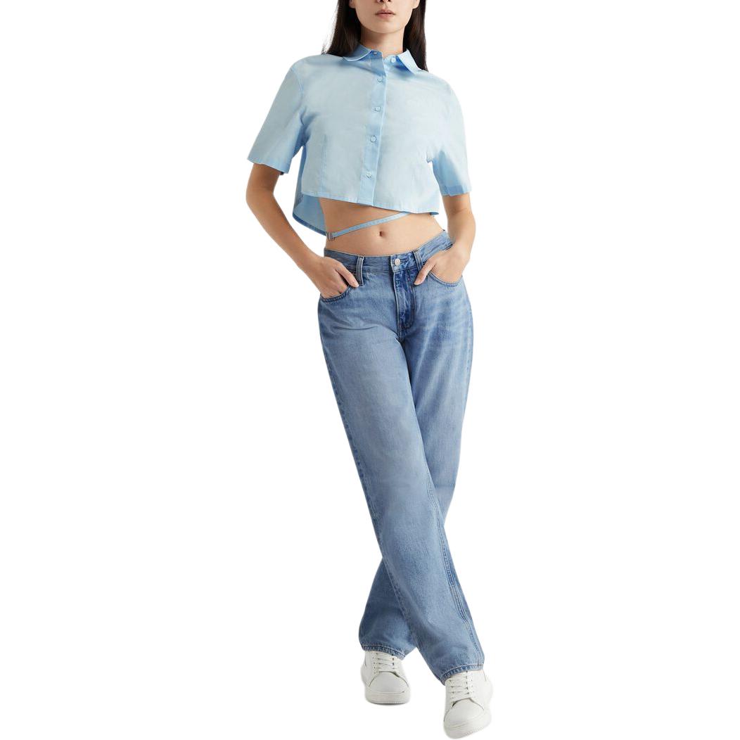 Lookbook (W) CALVIN KLEIN 淺藍色低腰直筒牛仔褲 J223726-1AA