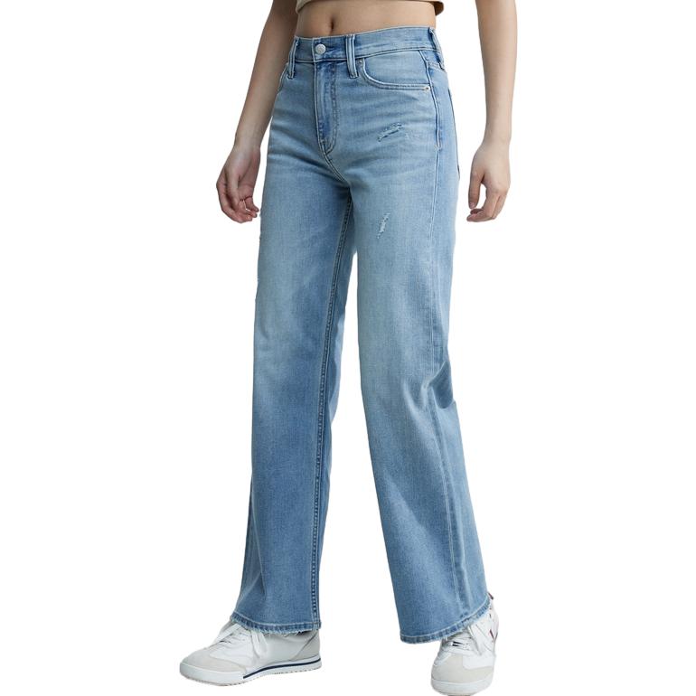 (Women) CALVIN KLEIN  Loose High-Waisted Ripped Light Blue Jeans. J222907-1AA 圖 3