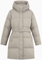 (Women) Calvin Klein Mid-Length Hooded Embroidered Down Jacket J224692 (Women) Calvin Klein Mid-Length Hooded Embroidered Down Jacket J224692