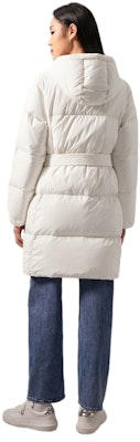 (Women) Calvin Klein Mid-Length Hooded Embroidered Down Jacket J224692 Purchase (Women) Calvin Klein Mid-Length Hooded Embroidered Down Jacket J224692