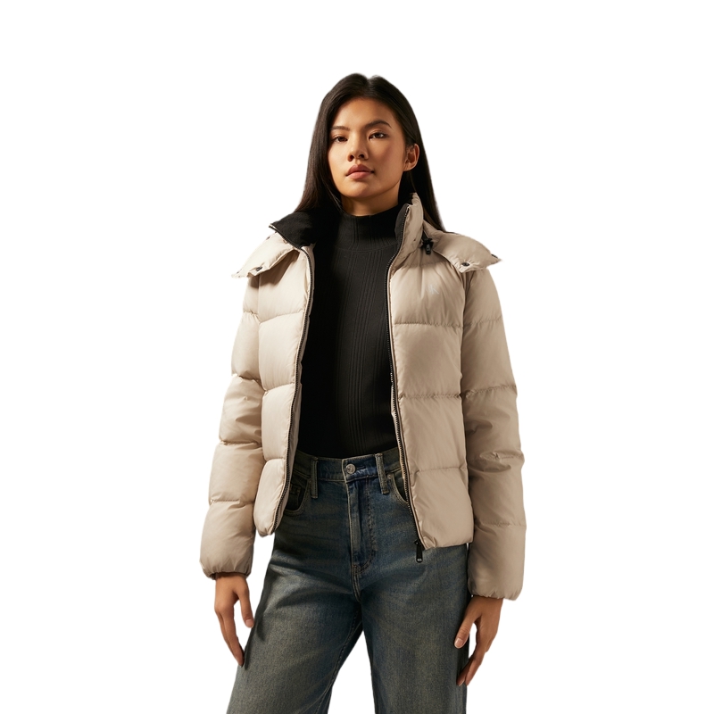 Cheap (W) CALVIN KLEIN 戶外休閒印花連帽羽絨外套 J224786