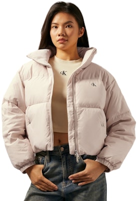 (Women) Calvin Klein Printed Short Down Jacket Casual Duck Down Outerwear J224789 1
