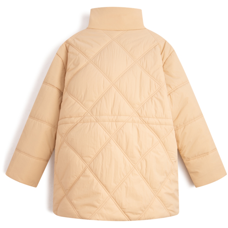 Lookbook (W) 캘빈클라인 퀼팅 가벼운 스탠드 칼라 자켓 아이보리 옐로우 J223843