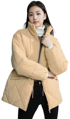 (Women) Calvin Klein Quilted Lightweight Stand Collar Jacket Ivory Yellow J223843 Shop (Women) Calvin Klein Quilted Lightweight Stand Collar Jacket Ivory Yellow J223843