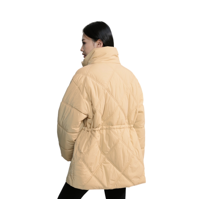 Purchase (W) 캘빈클라인 퀼팅 가벼운 스탠드 칼라 자켓 아이보리 옐로우 J223843