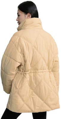 (Women) Calvin Klein Quilted Lightweight Stand Collar Jacket Ivory Yellow J223843 Purchase (Women) Calvin Klein Quilted Lightweight Stand Collar Jacket Ivory Yellow J223843