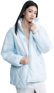 (W) Calvin Klein 輕量絎縫立領夾克 象牙黃 J223843 2