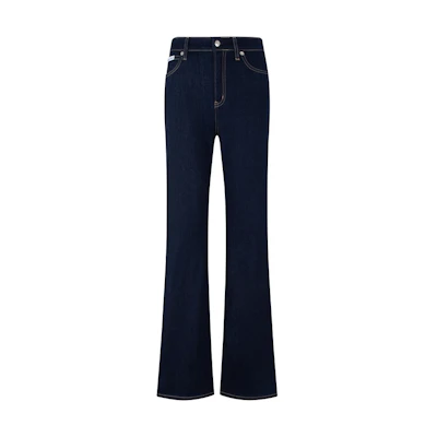 (Women) Calvin Klein Retro Flare Jeans Deep Blue Casual Denim. J224476