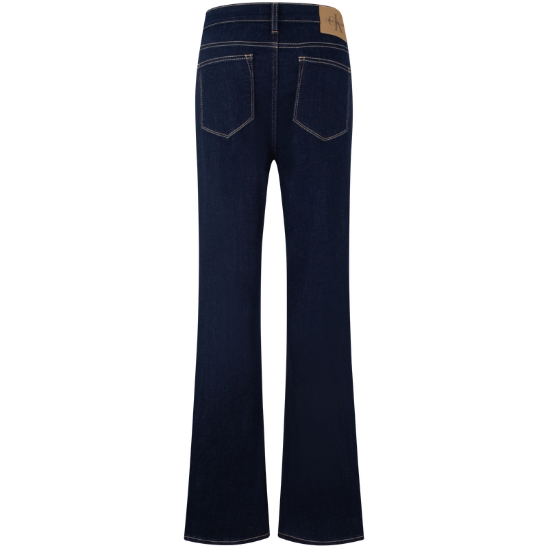 (Women) Calvin Klein  Retro Flare Jeans Deep Blue Casual Denim. J224476 圖 3
