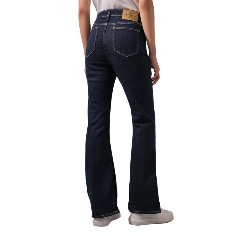 (Women) Calvin Klein  Retro Flare Jeans Deep Blue Casual Denim. J224476 圖 5