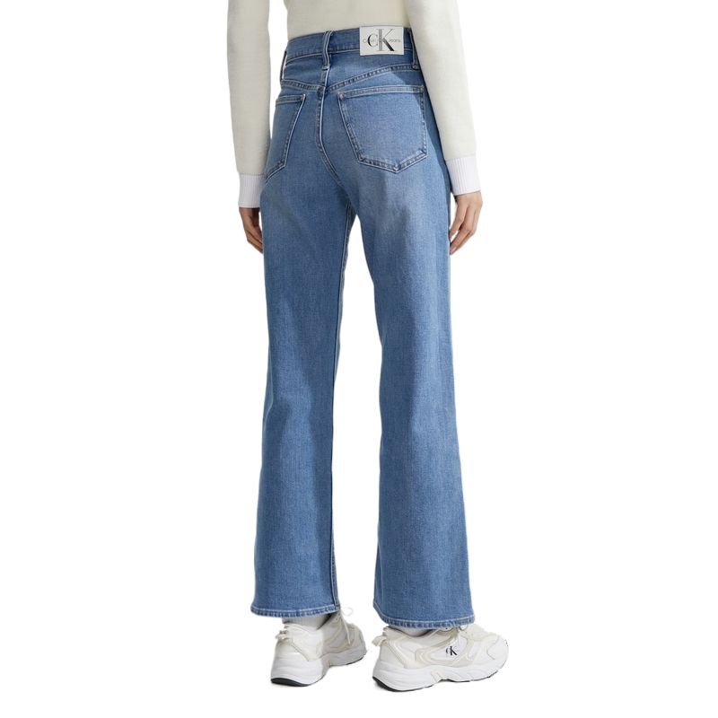 (Women) Calvin Klein  Retro High-Waist Wide-Leg Light Wash Jeans. J223367 圖 4