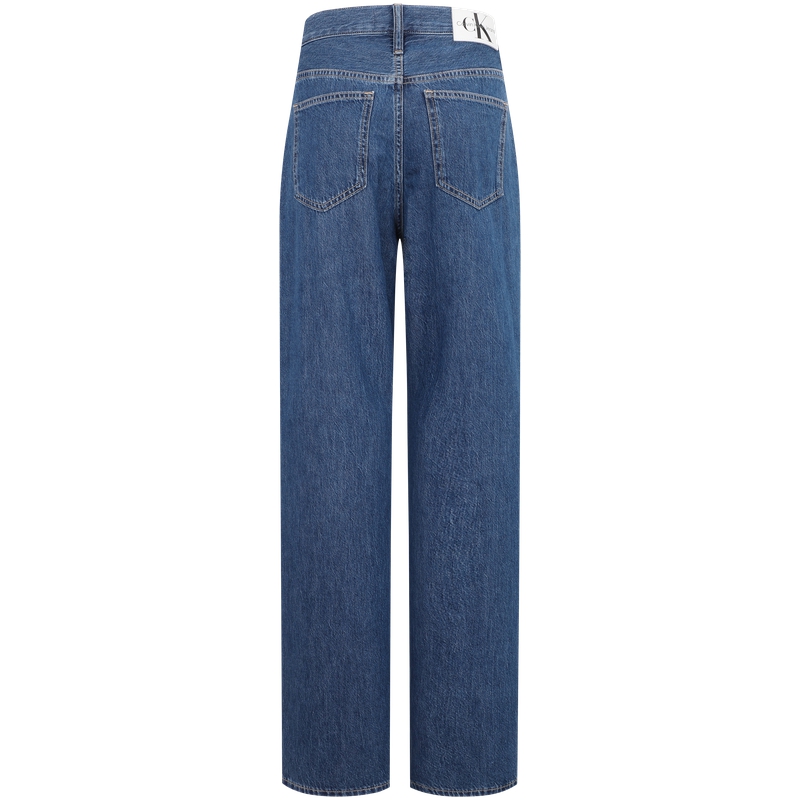 (Women) CALVIN KLEIN  Retro High-Waisted Loose Fit Denim Jeans Blue. J223955 圖 3