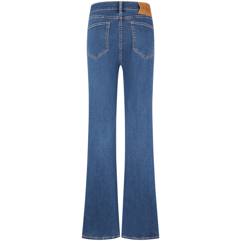(Women) CALVIN KLEIN  Retro High-Waisted Straight Jeans Blue Sweat-Wicking J224402 圖 3