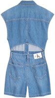 (W) Calvin Klein Retro Rompi Denim Tanpa Lengan Biru Muda. J223960 Lookbook (W) Calvin Klein Retro Rompi Denim Tanpa Lengan Biru Muda. J223960