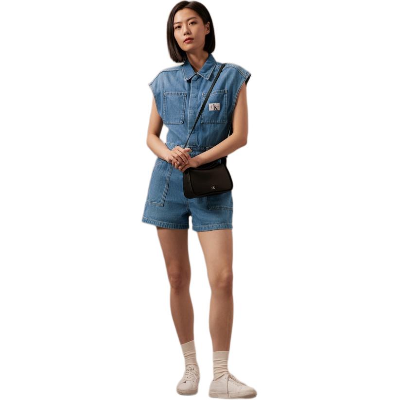 Details for (W) Calvin Klein Retro Rompi Denim Tanpa Lengan Biru Muda. J223960