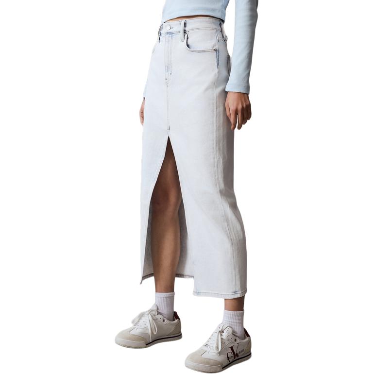 Lookbook (Women) Calvin Klein  Retro Split Denim Pencil Skirt Light Blue J223482-1AA