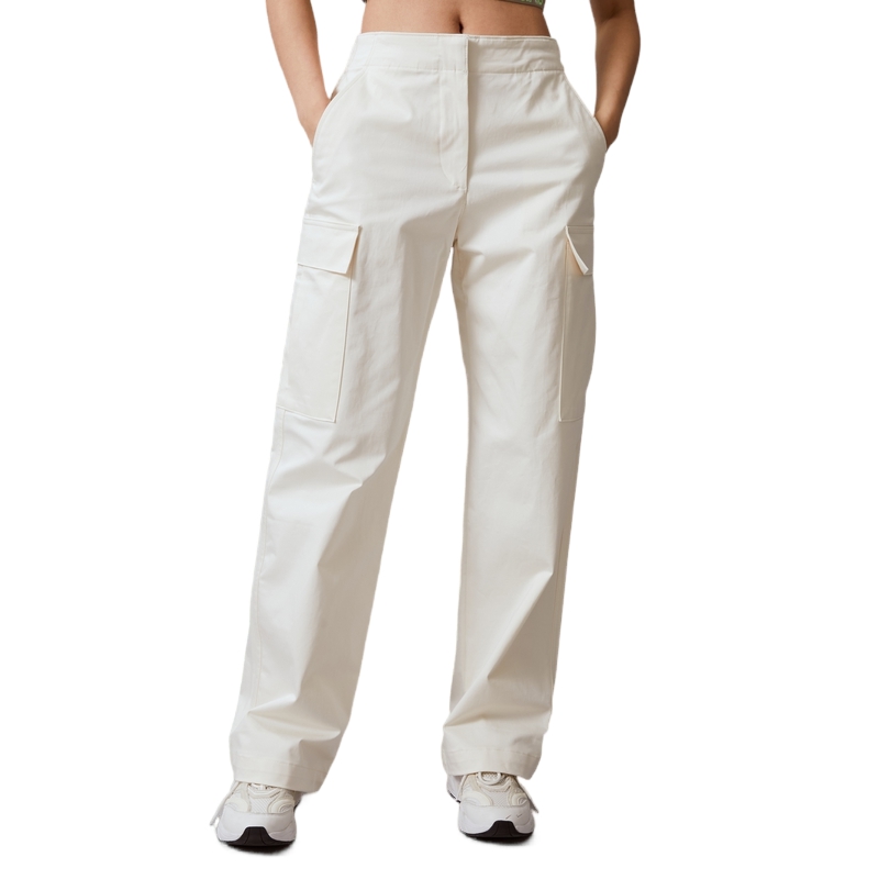 (Women) Calvin Klein  Retro Straight-Leg Casual Pants Oatmeal White. 40WK627 圖 4