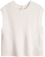 (Women) Calvin Klein Sleeveless Knit Top with Embroidered Asymmetric Design. J222846 (Women) Calvin Klein Sleeveless Knit Top with Embroidered Asymmetric Design. J222846