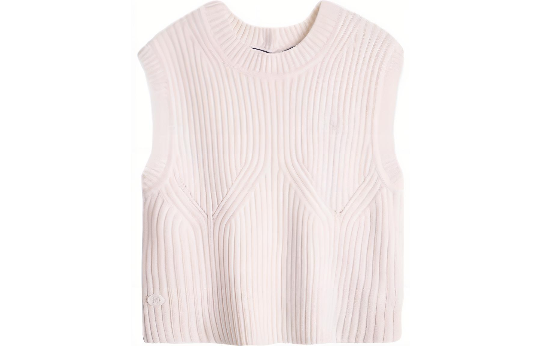 Order (W) Calvin Klein Baju Tanpa Lengan Berenda dengan Rekaan Asimetris Sulam. J222846