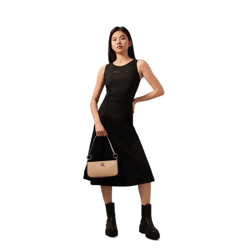 Cheap (W) Calvin Klein无袖复古印花露背连衣裙 J224087