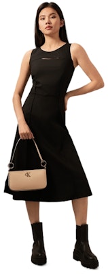 (Women) Calvin Klein Sleeveless Vintage Print Cutout Dress J224087 Cheap (Women) Calvin Klein Sleeveless Vintage Print Cutout Dress J224087