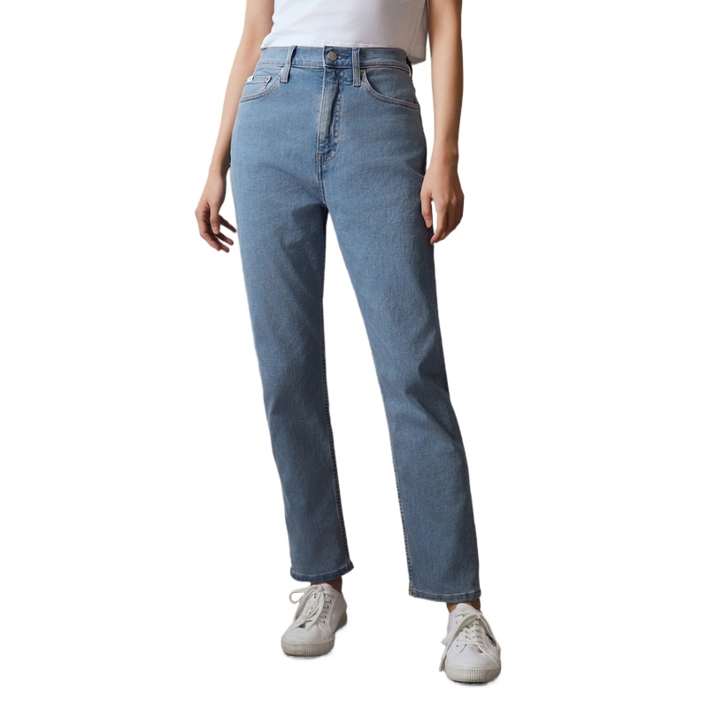(Women) Calvin Klein  Slim Fit Classic Straight Light Blue Jeans Denim J224284 圖 5