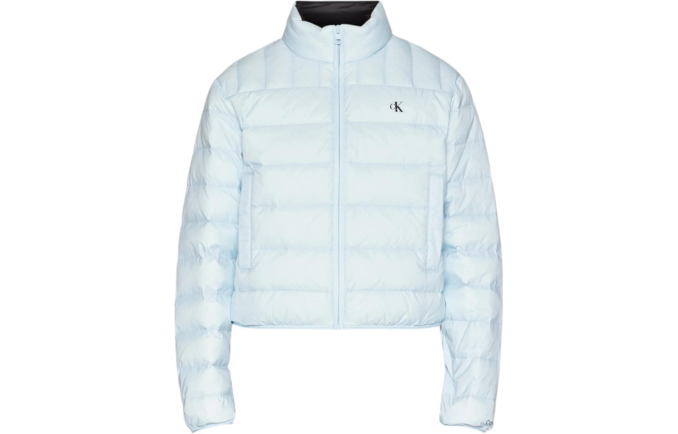 Order (W) カルバンクライン ソリッドライトブルーロゴプリント中綿ジャケット. J20J222585-CYR