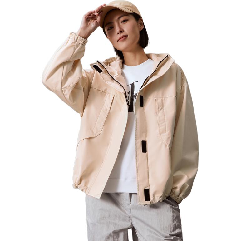 Lookbook (W) CALVIN KLEIN Hoodie Jaket Zip-Up Solid Warna Kuning Pucat J223844-TCY