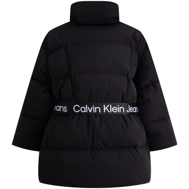 (Women) Calvin Klein  Space Black Down Jacket with Buckle Waist and High Collar. J222497 圖 3