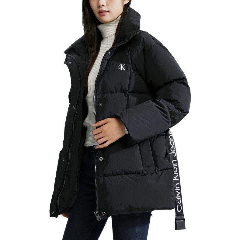 (Women) Calvin Klein  Space Black Down Jacket with Buckle Waist and High Collar. J222497 圖 4