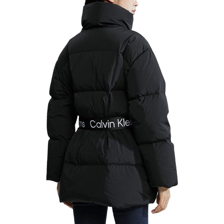 (Women) Calvin Klein  Space Black Down Jacket with Buckle Waist and High Collar. J222497 圖 6