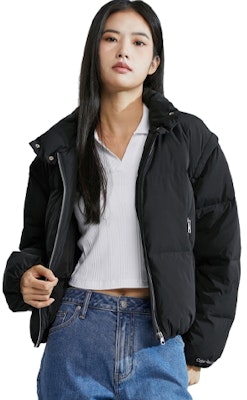 (W) CALVIN KLEIN 太空黑字母印花立領外套 J222320-BEH Order (W) CALVIN KLEIN 太空黑字母印花立領外套 J222320-BEH