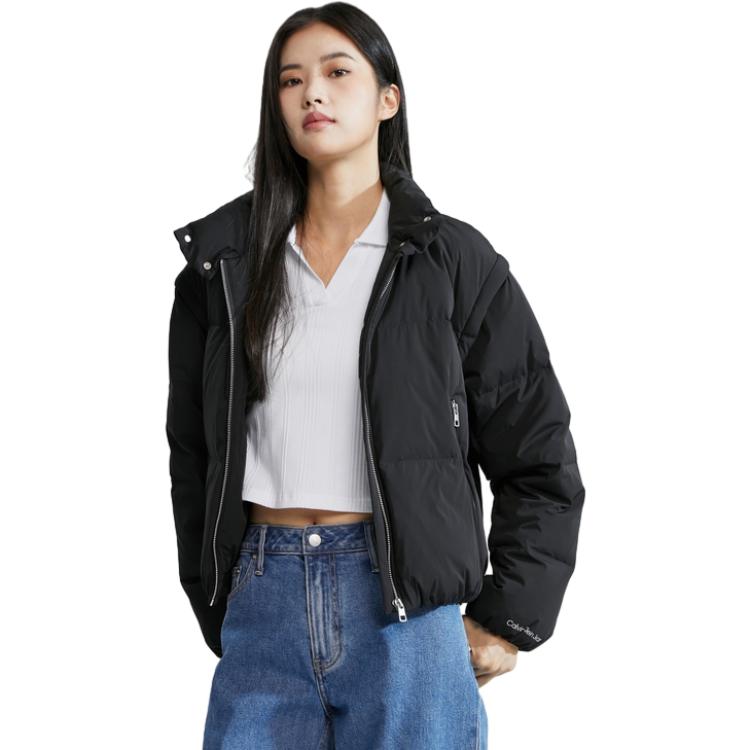 Lookbook (W) CALVIN KLEIN 太空黑字母印花立領外套 J222320-BEH