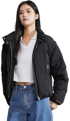 (W) CALVIN KLEIN 太空黑字母印花立領外套 J222320-BEH Lookbook (W) CALVIN KLEIN 太空黑字母印花立領外套 J222320-BEH