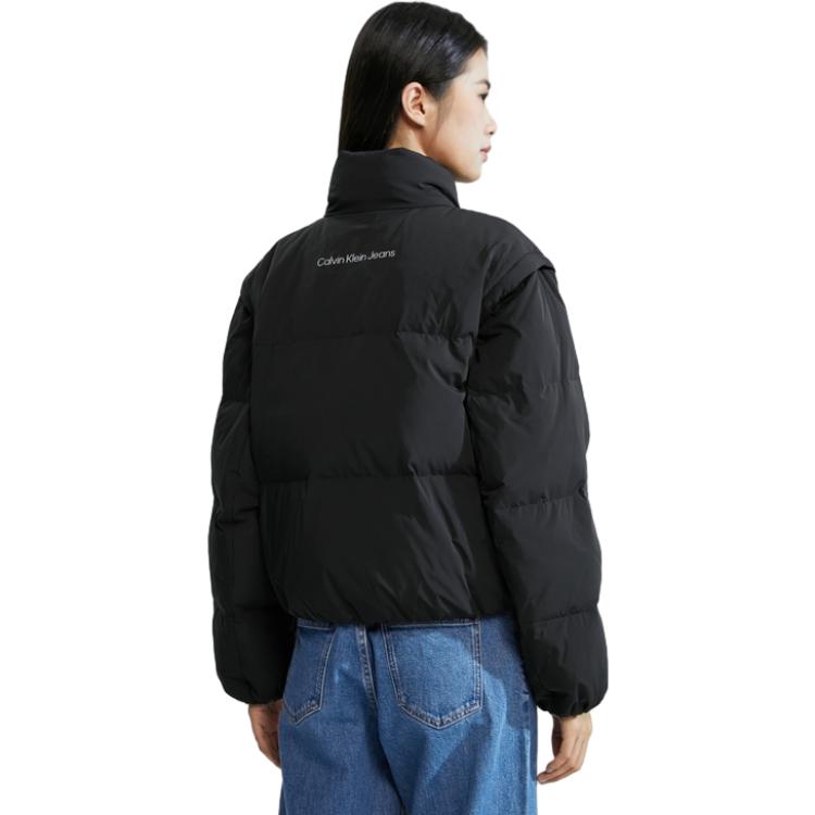 Shop (W) CALVIN KLEIN 太空黑字母印花立領外套 J222320-BEH