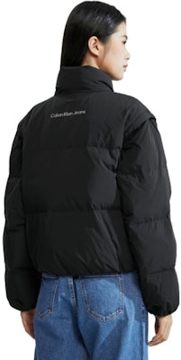 (W) CALVIN KLEIN 太空黑字母印花立領外套 J222320-BEH Shop (W) CALVIN KLEIN 太空黑字母印花立領外套 J222320-BEH