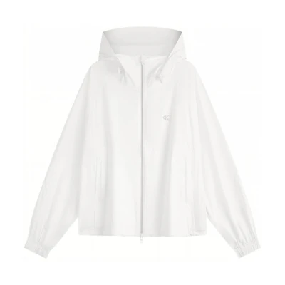 (Women) Calvin Klein Sun-Proof Cooling Outdoor Hoodie Jacket Moonlight White J223906