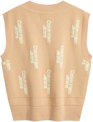 (Women) CALVIN KLEIN V-Neck Layered Knit Sweater Ivory Yellow Casual Style. J222942 Lookbook (Women) CALVIN KLEIN V-Neck Layered Knit Sweater Ivory Yellow Casual Style. J222942