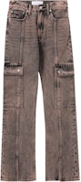(Women) CALVIN KLEIN Vintage Brown Flared Denim Jeans with Pockets. J222398-1A4 (Women) CALVIN KLEIN Vintage Brown Flared Denim Jeans with Pockets. J222398-1A4