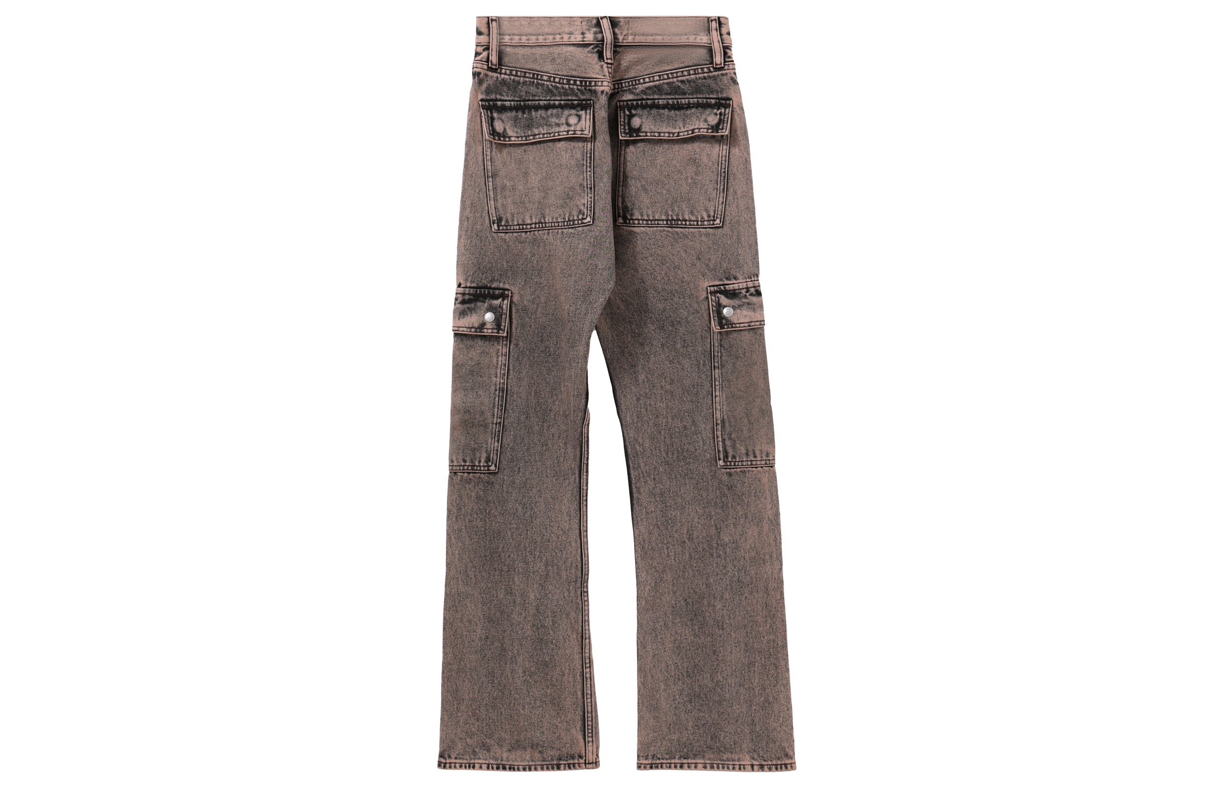 Lookbook (W) CALVIN KLEIN Vintage Brown Flared Denim Jeans dengan Kantong. J222398-1A4