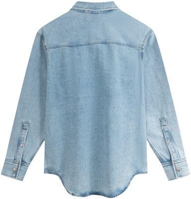 (Women) Calvin Klein Vintage Loose Fit Light Blue Denim Shirt. J223472 Lookbook (Women) Calvin Klein Vintage Loose Fit Light Blue Denim Shirt. J223472