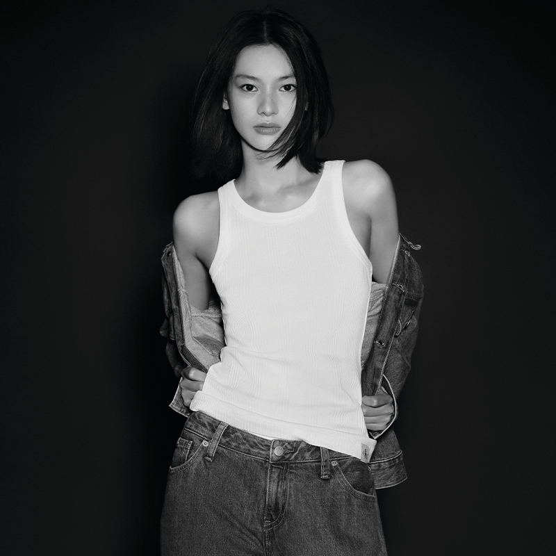 (Women) Calvin Klein  Vintage Low-Waist Straight Leg Jeans Light Blue Denim. J223698 圖 4