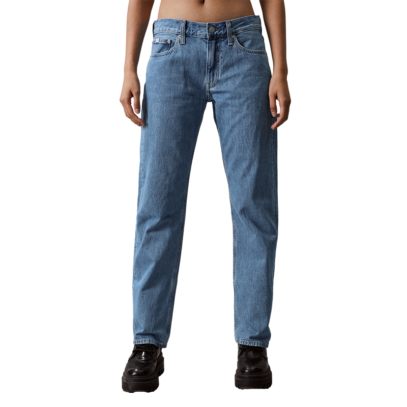 (Women) Calvin Klein  Vintage Low-Waist Straight Leg Jeans Light Blue Denim. J223698 圖 5