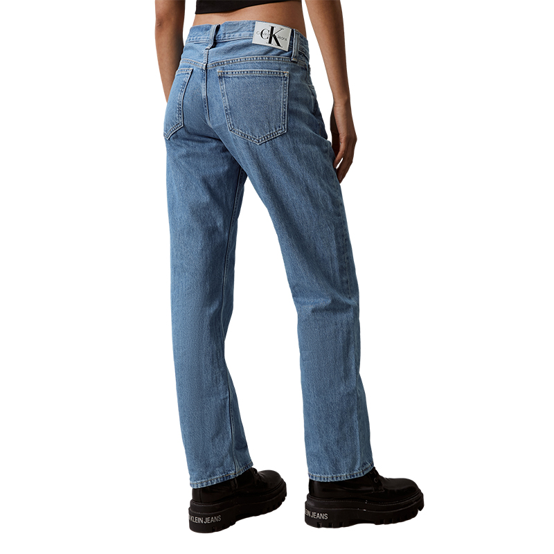 (Women) Calvin Klein  Vintage Low-Waist Straight Leg Jeans Light Blue Denim. J223698 圖 6