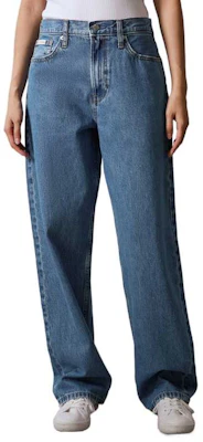 (W) Calvin Klein Seluar Denim Kaki Lebar Vintage Biru Muda Kasual Essentials. 40WK819 Order (W) Calvin Klein Seluar Denim Kaki Lebar Vintage Biru Muda Kasual Essentials. 40WK819