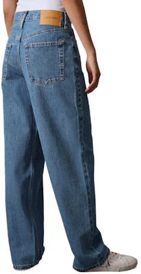 (W) Calvin Klein Seluar Denim Kaki Lebar Vintage Biru Muda Kasual Essentials. 40WK819 Details for (W) Calvin Klein Seluar Denim Kaki Lebar Vintage Biru Muda Kasual Essentials. 40WK819