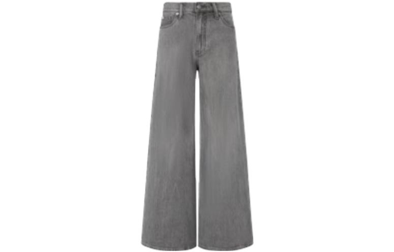 (Women) Calvin Klein  Washed Low-Rise Jeans Denim Gray. J221024